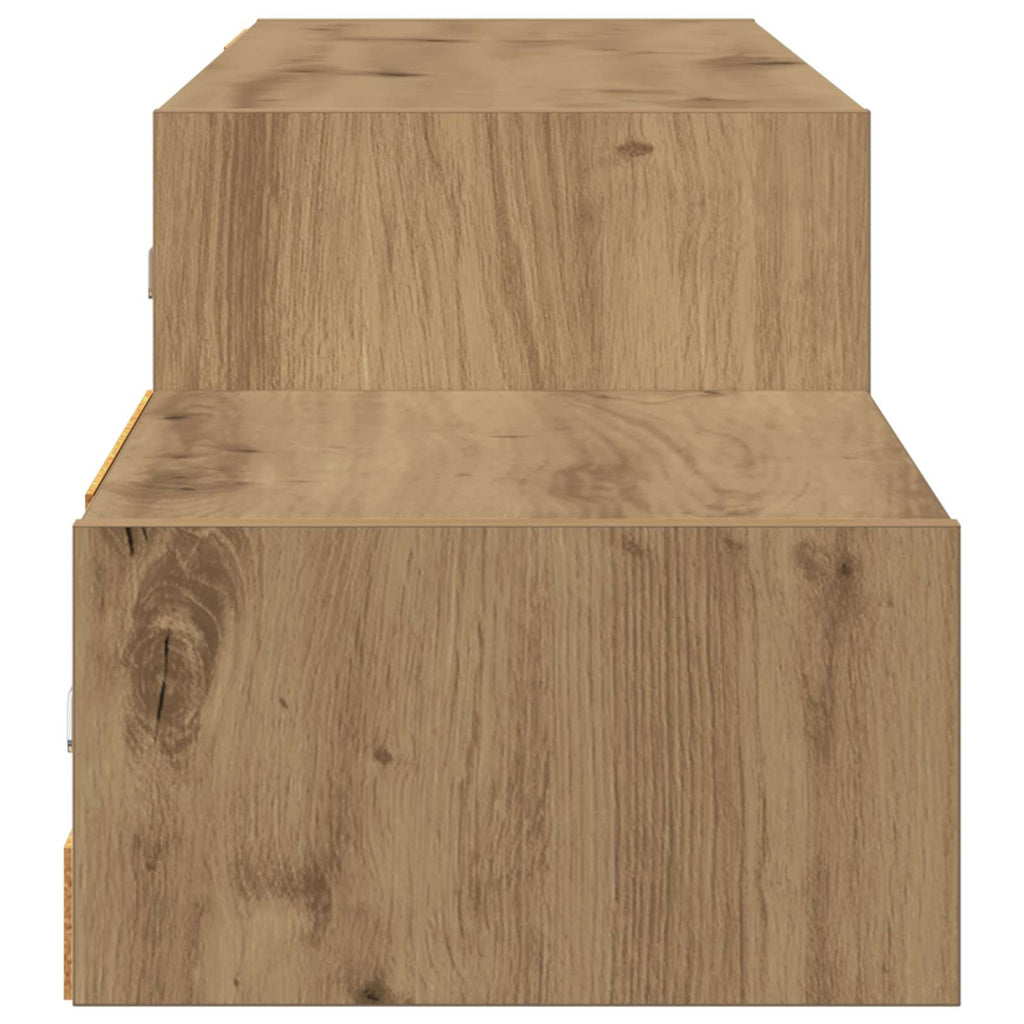vidaXL Wandmontierter TV-Schrank Wandhalterung Artisan-Eiche