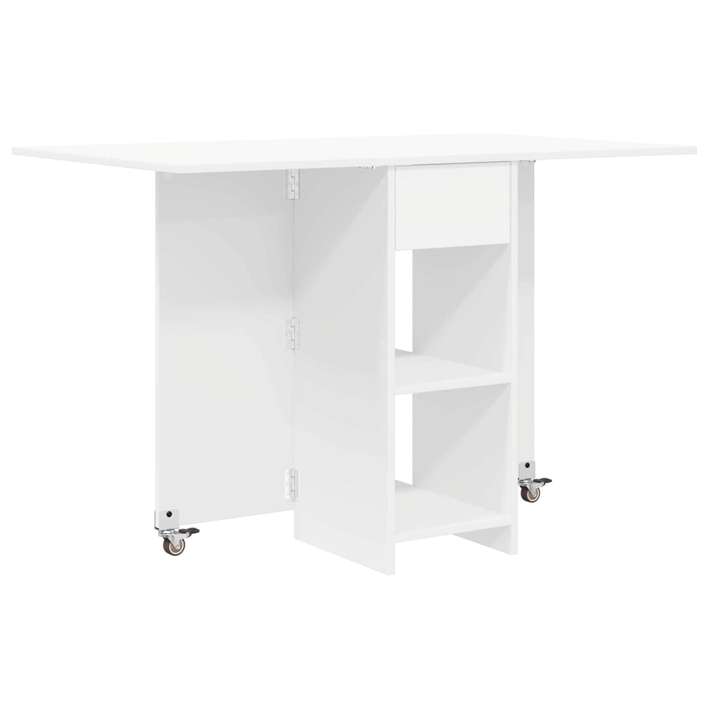 vidaXL Esstisch 115 x 70 x 75 cm Holzwerkstoff Weiß Rechtwinklig