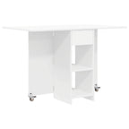 vidaXL Esstisch 115 x 70 x 75 cm Holzwerkstoff Weiß Rechtwinklig