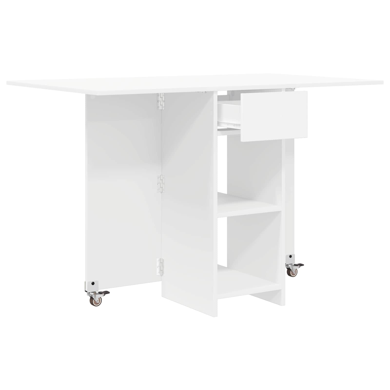 vidaXL Esstisch 115 x 70 x 75 cm Holzwerkstoff Weiß Rechtwinklig