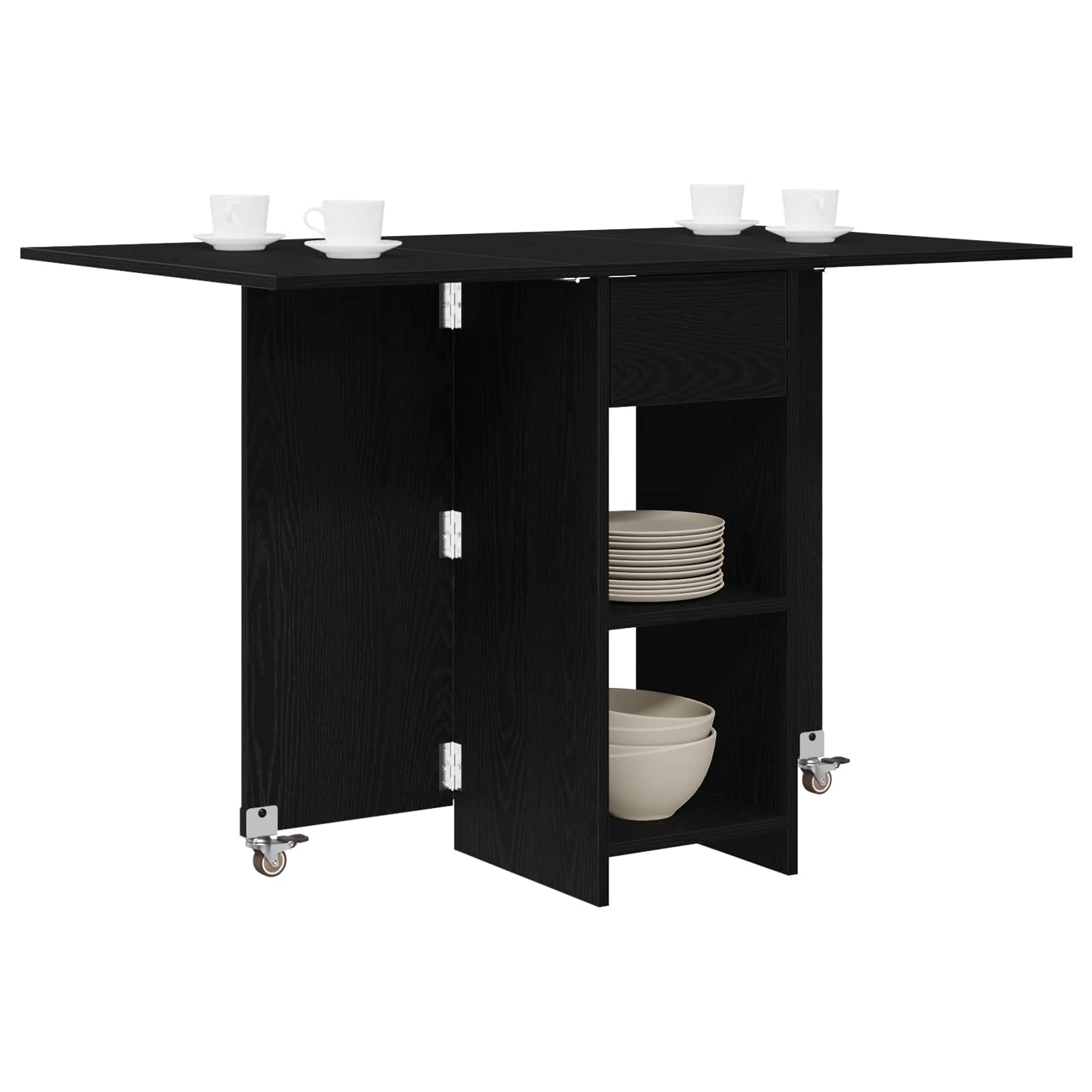 vidaXL Esstisch 115 x 70 x 75 cm Holzwerkstoff Schwarze Eiche