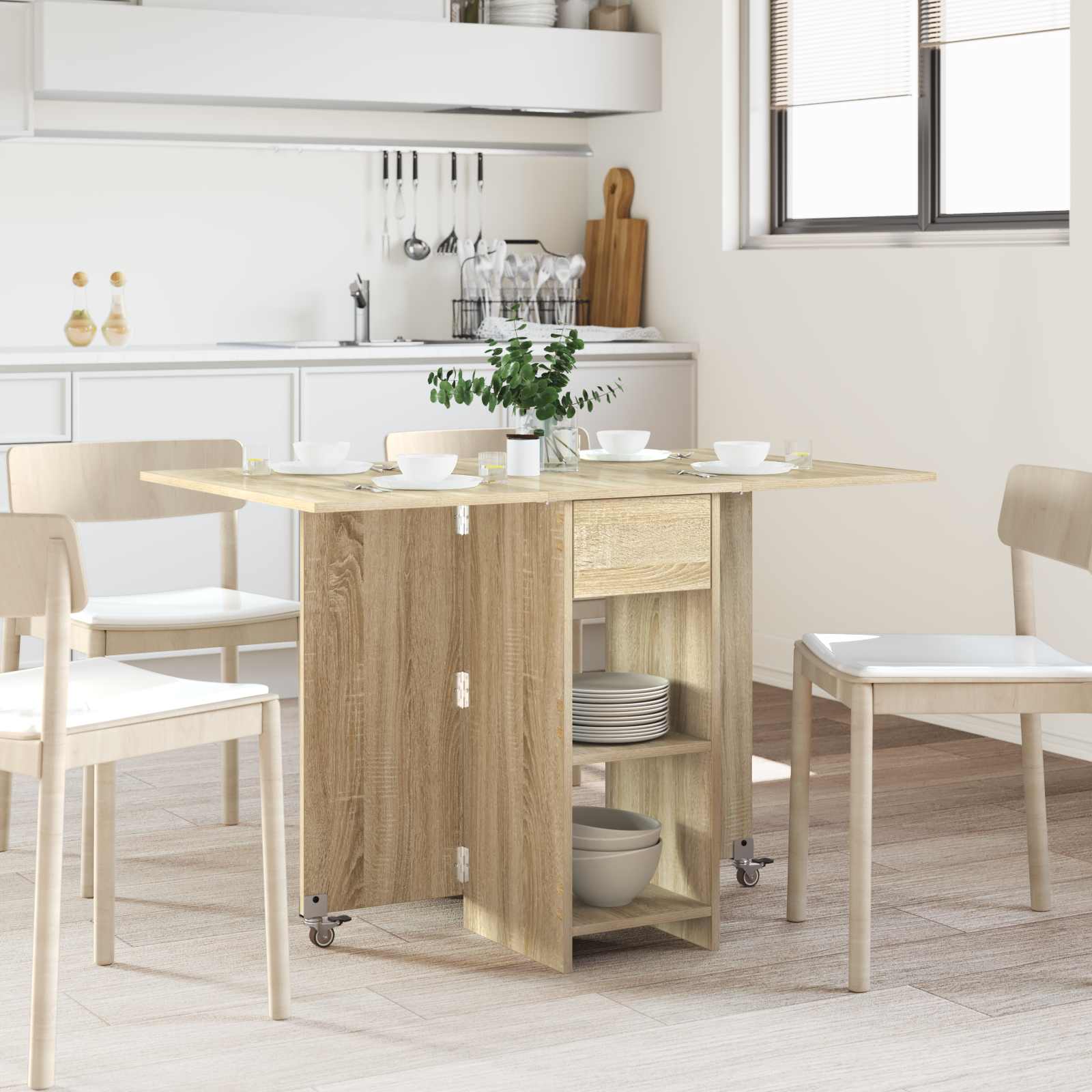 vidaXL Esstisch 115 x 70 x 75 cm Holzwerkstoff Sonoma-Eiche