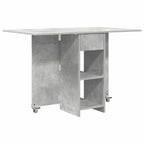 vidaXL Esstisch 115 x 70 x 75 cm Holzwerkstoff Betongrau Rechtwinklig