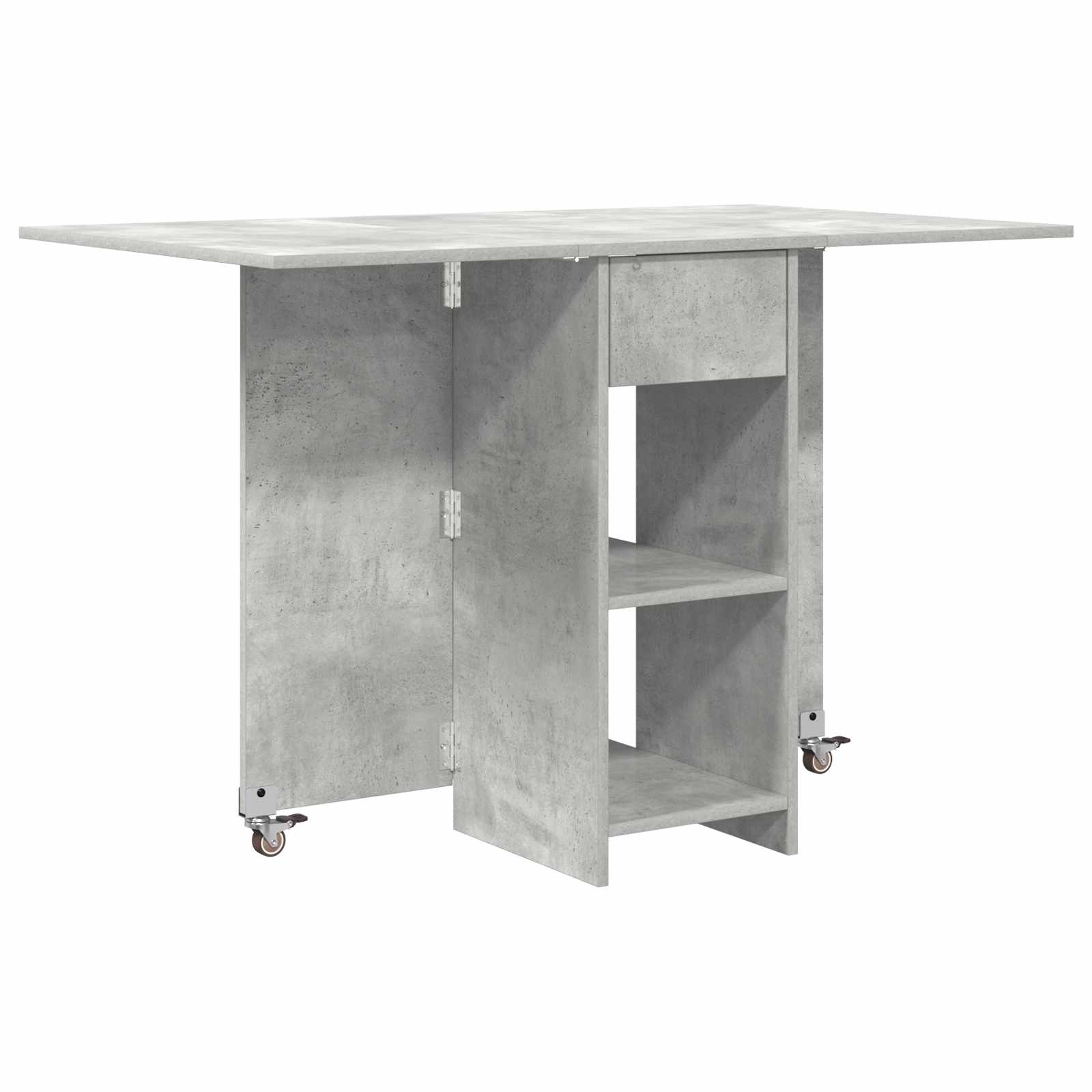 vidaXL Esstisch 115 x 70 x 75 cm Holzwerkstoff Betongrau Rechtwinklig