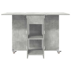 vidaXL Esstisch 115 x 70 x 75 cm Holzwerkstoff Betongrau Rechtwinklig