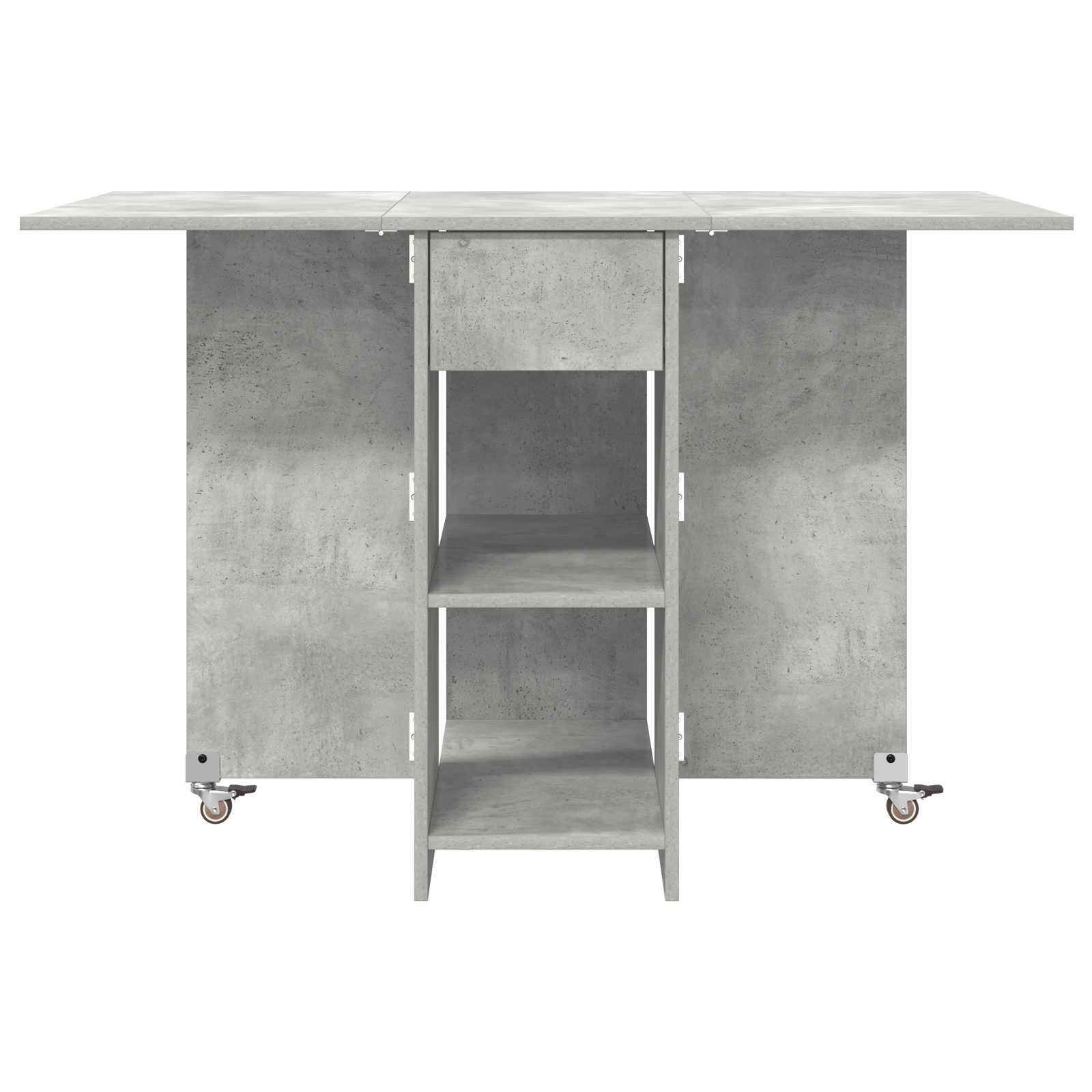vidaXL Esstisch 115 x 70 x 75 cm Holzwerkstoff Betongrau Rechtwinklig
