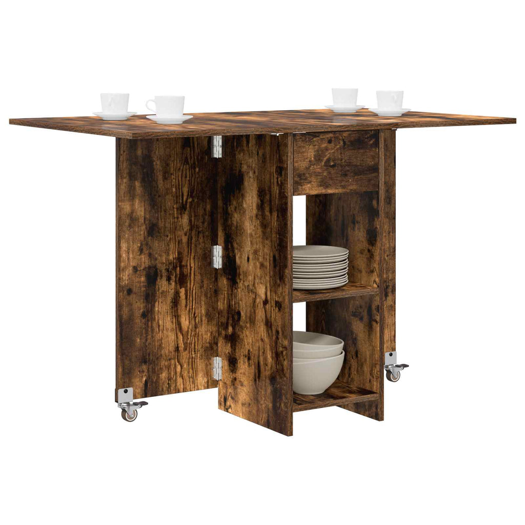 vidaXL Esstisch 115 x 70 x 75 cm Holzwerkstoff Geräucherte Eiche