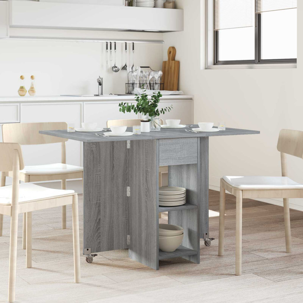 vidaXL Esstisch 115 x 70 x 75 cm Holzwerkstoff Grau Sonoma