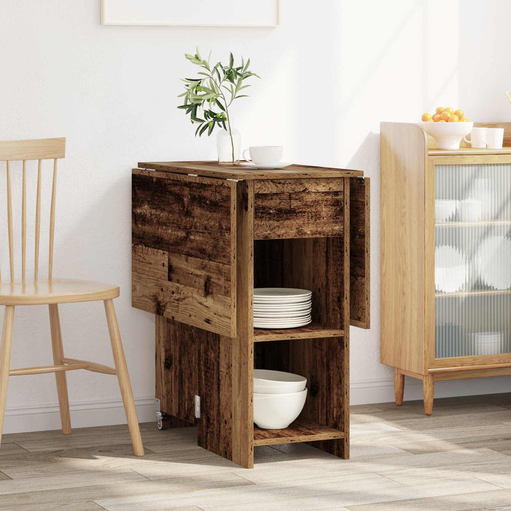 vidaXL Esstisch 115 x 70 x 75 cm Holzwerkstoff Altholz Rechtwinklig