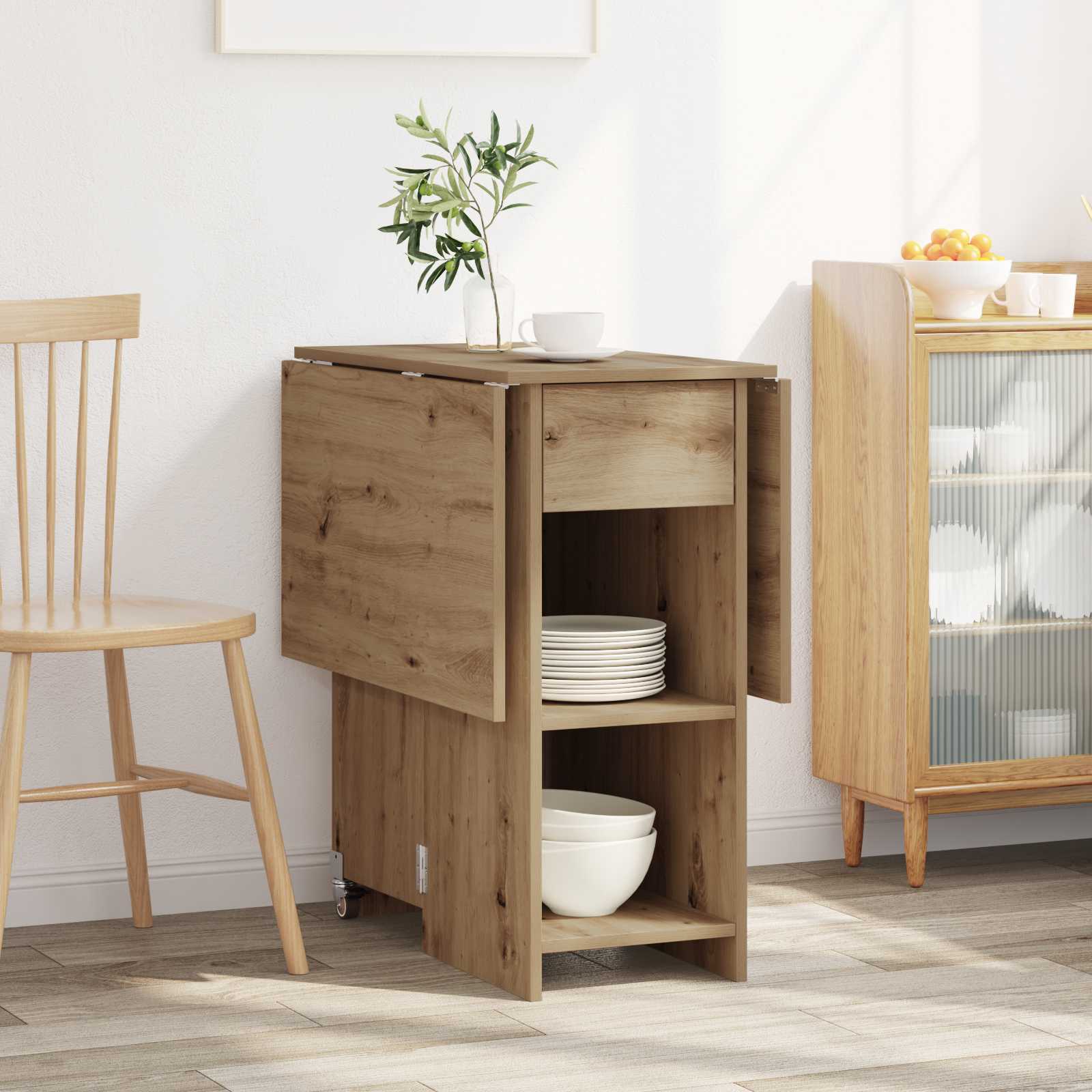 vidaXL Esstisch 115 x 70 x 75 cm Holzwerkstoff Artisan-Eiche
