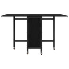 vidaXL Faltbarer Esstisch mit Rollen 130 x 80 x 76,5 cm Holzwerkstoff