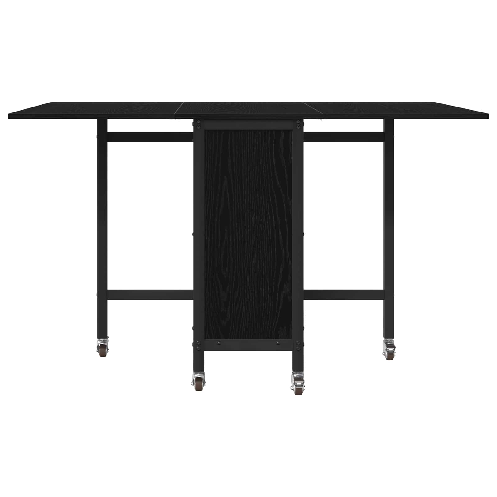vidaXL Faltbarer Esstisch mit Rollen 130 x 80 x 76,5 cm Holzwerkstoff