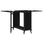 vidaXL Faltbarer Esstisch mit Rollen 130 x 80 x 76,5 cm Holzwerkstoff