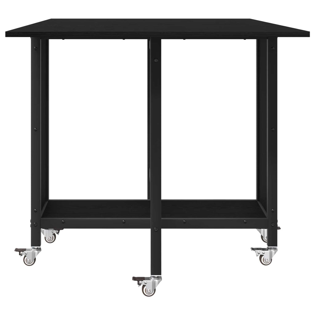 vidaXL Faltbarer Esstisch mit Rollen 130 x 80 x 76,5 cm Holzwerkstoff
