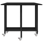 vidaXL Faltbarer Esstisch mit Rollen 130 x 80 x 76,5 cm Holzwerkstoff