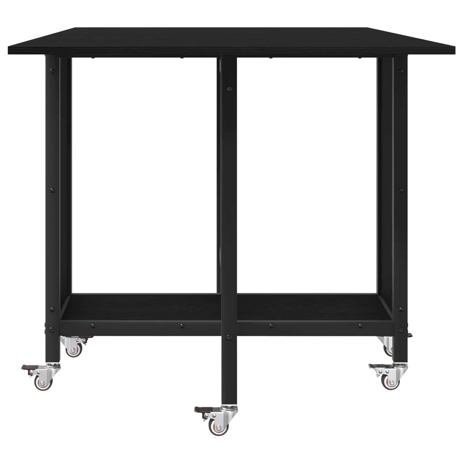vidaXL Faltbarer Esstisch mit Rollen 130 x 80 x 76,5 cm Holzwerkstoff