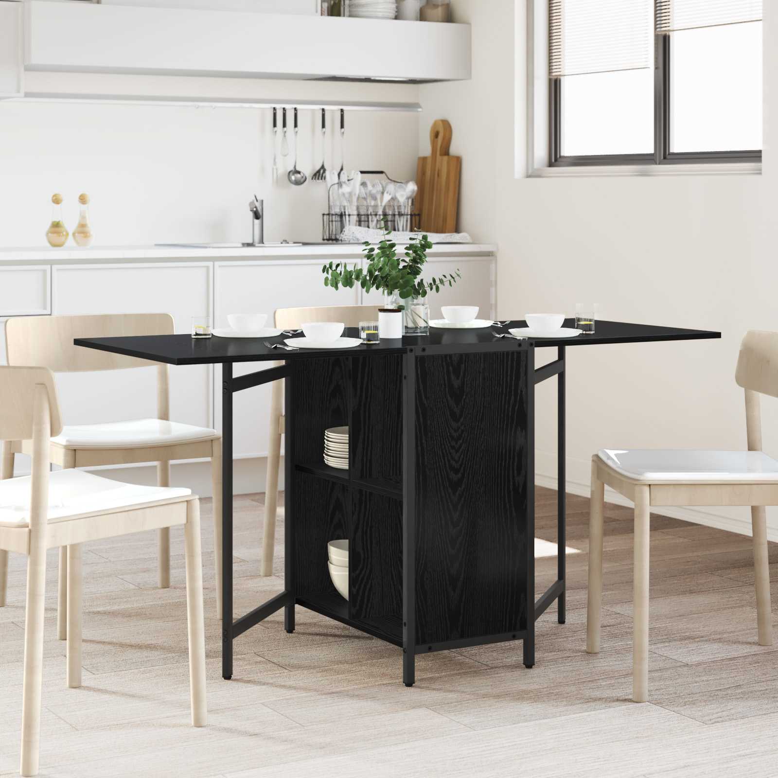 vidaXL Esstisch 115 x 70 x 75 cm Holzwerkstoff Schwarze Eiche