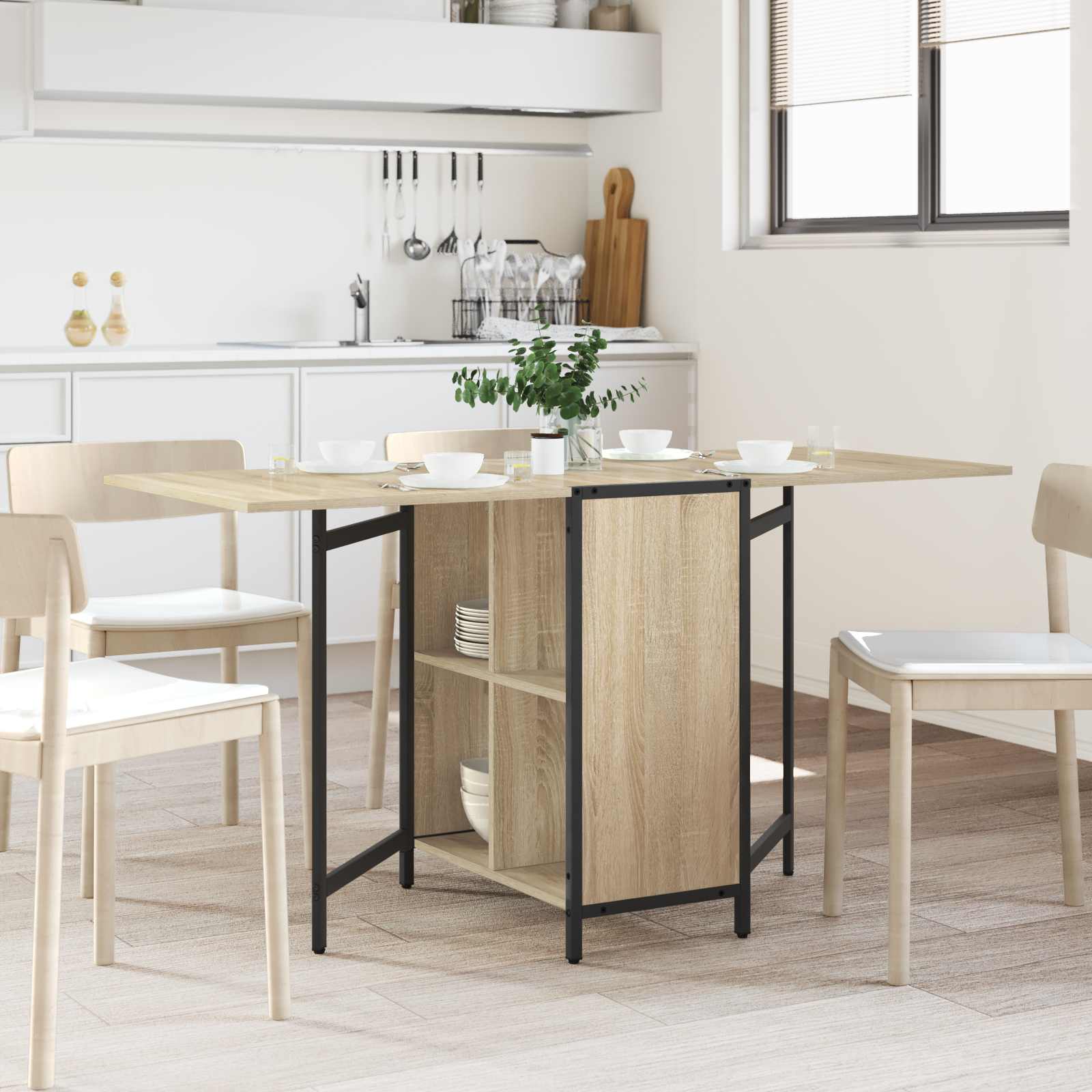 vidaXL Esstisch 115 x 70 x 75 cm Holzwerkstoff Sonoma-Eiche