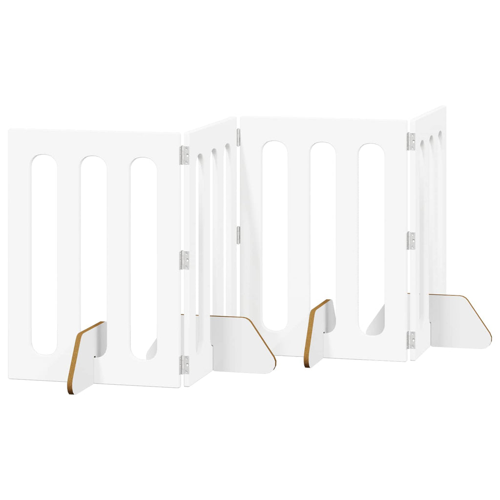 vidaXL Faltbarer Haustierzaun 4 pcs Weiß 201 x 38 x 70 cm