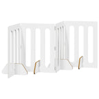 vidaXL Faltbarer Haustierzaun 4 pcs Weiß 201 x 38 x 70 cm