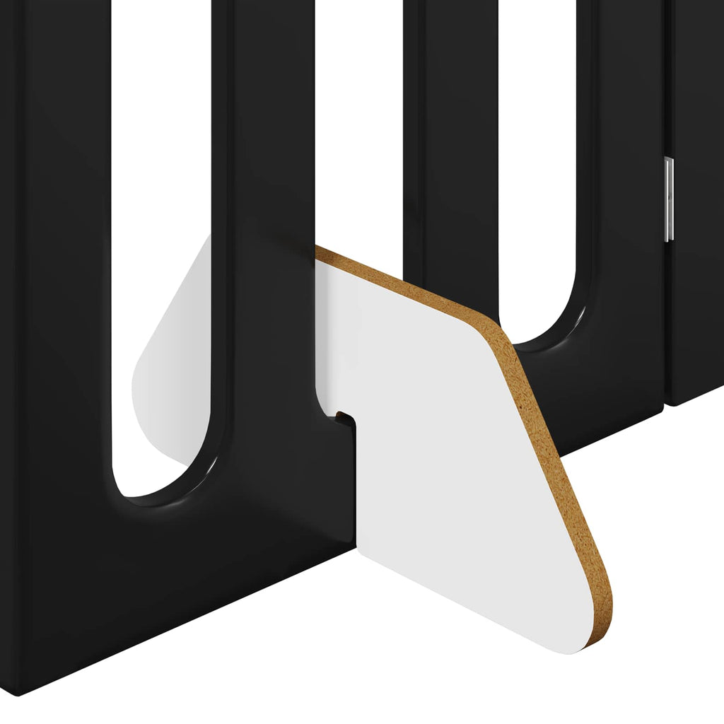 vidaXL Faltbarer Haustierzaun 2 pcs Schwarze Eiche 100,5 x 38 x 70 cm