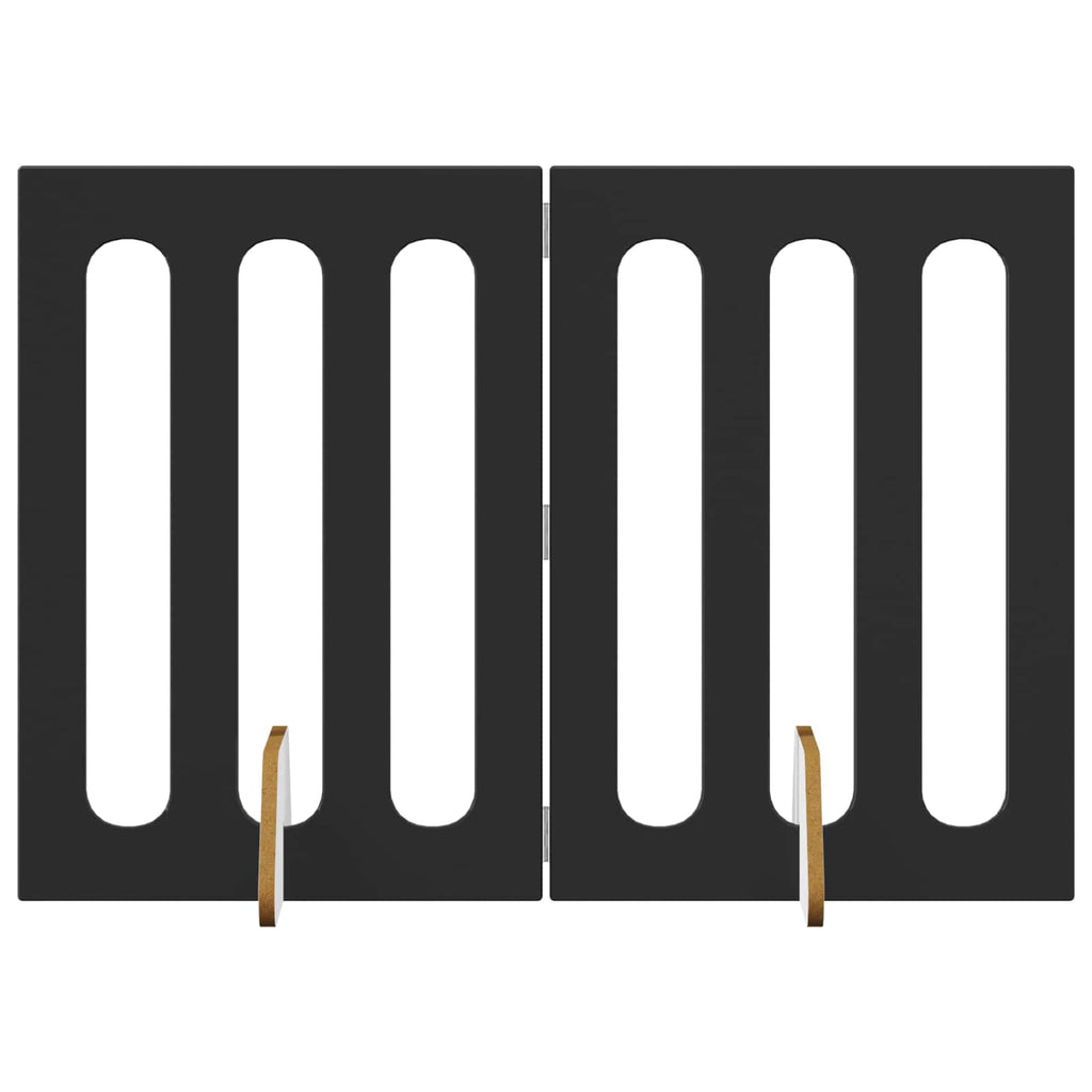 vidaXL Faltbarer Haustierzaun 2 pcs Schwarze Eiche 100,5 x 38 x 70 cm