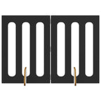 vidaXL Faltbarer Haustierzaun 2 pcs Schwarze Eiche 100,5 x 38 x 70 cm