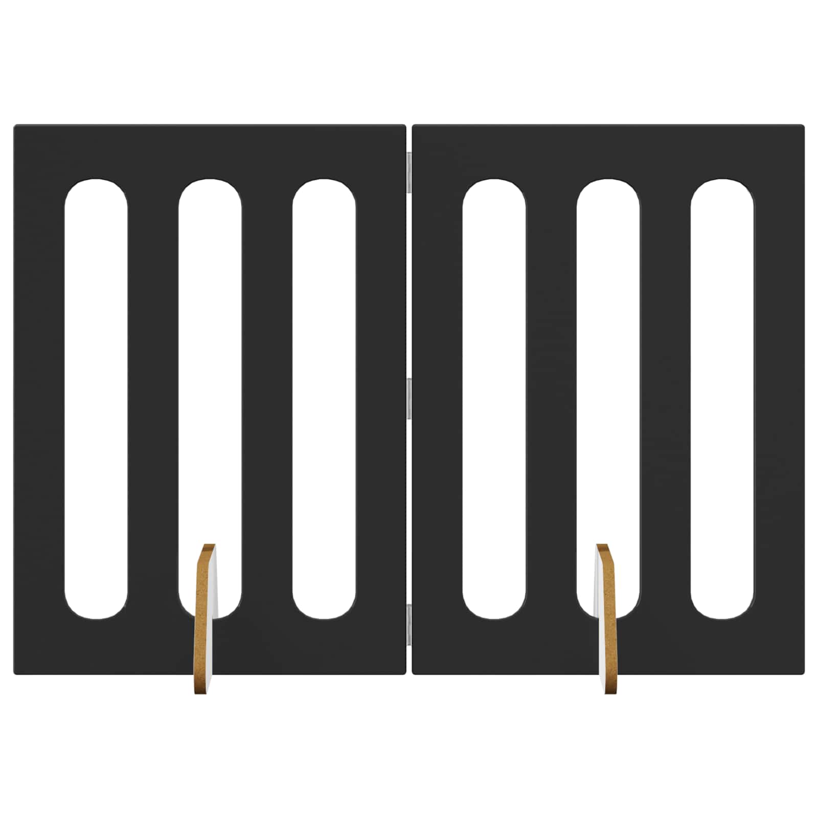 vidaXL Faltbarer Haustierzaun 2 pcs Schwarze Eiche 100,5 x 38 x 70 cm