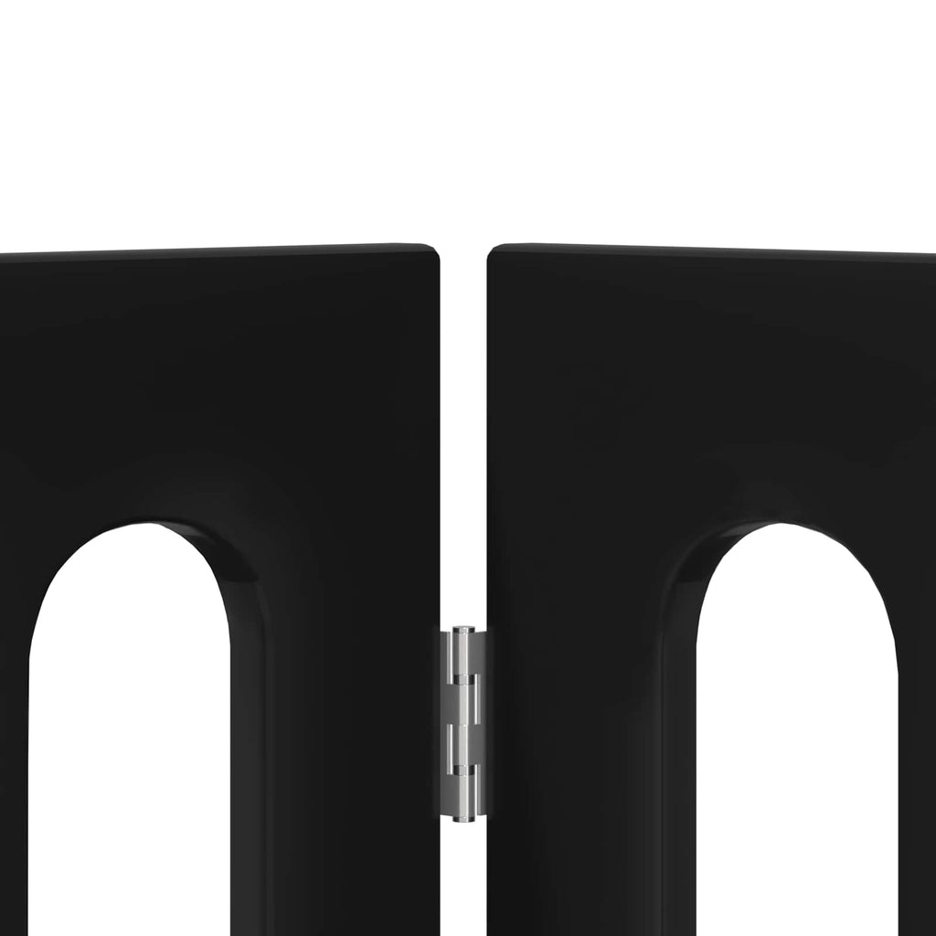vidaXL Faltbarer Haustierzaun 4 pcs Schwarze Eiche 201 x 38 x 70 cm
