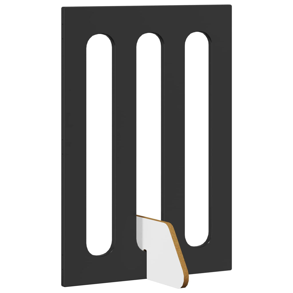 vidaXL Faltbarer Haustierzaun 4 pcs Schwarze Eiche 201 x 38 x 70 cm