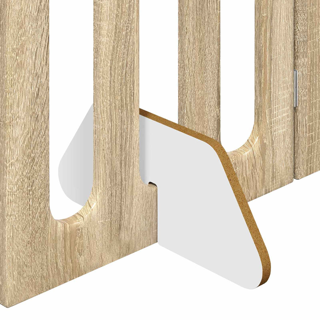 vidaXL Faltbarer Haustierzaun 2 pcs Sonoma-Eiche 100,5 x 38 x 70 cm