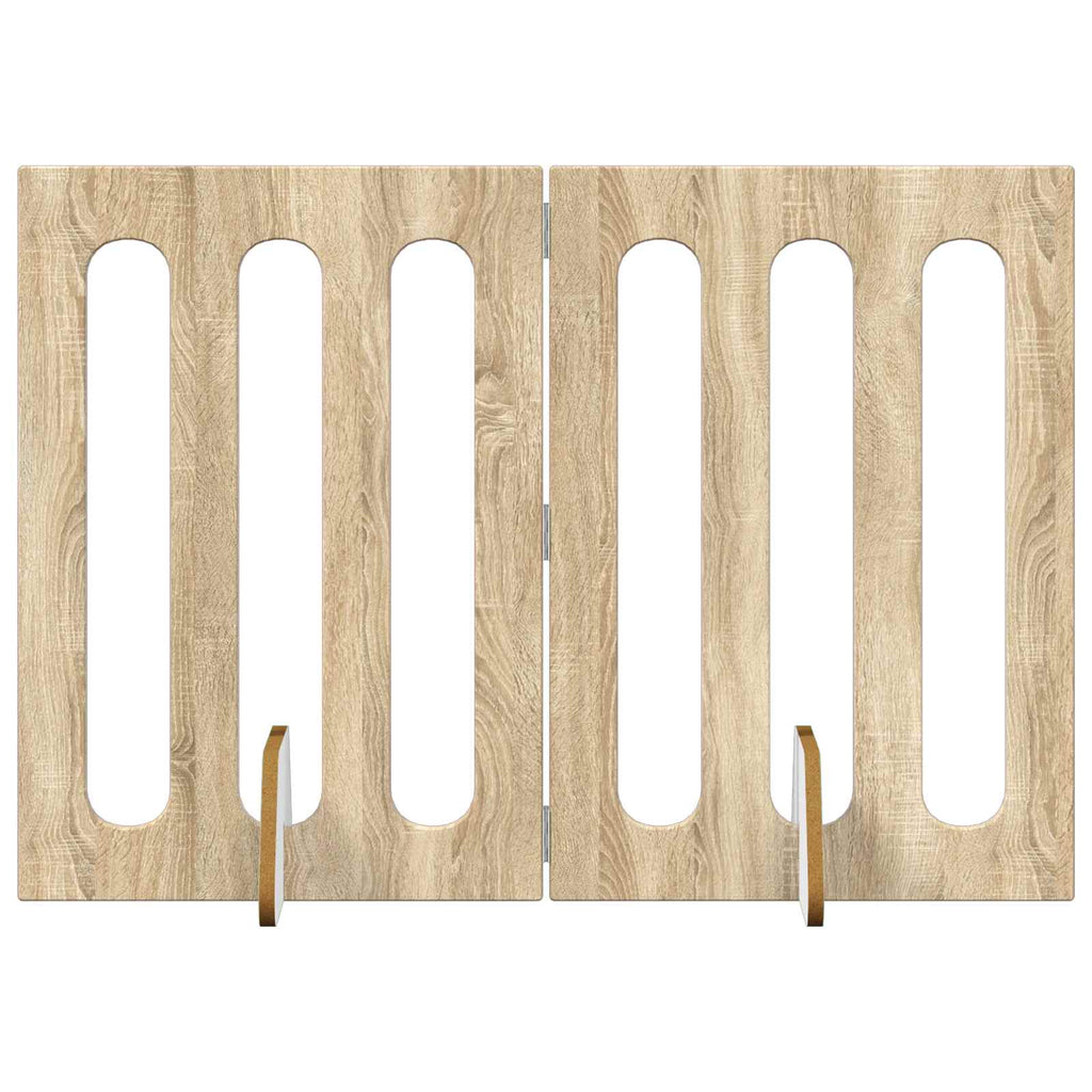 vidaXL Faltbarer Haustierzaun 2 pcs Sonoma-Eiche 100,5 x 38 x 70 cm