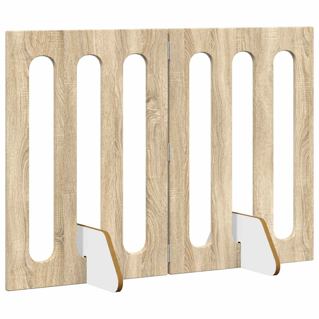 vidaXL Faltbarer Haustierzaun 2 pcs Sonoma-Eiche 100,5 x 38 x 70 cm