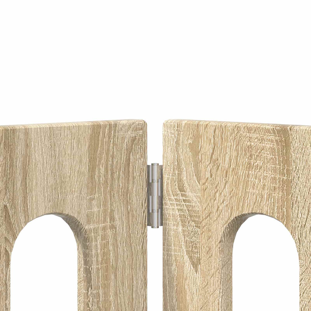 vidaXL Faltbarer Haustierzaun 4 pcs Sonoma-Eiche 201 x 38 x 70 cm