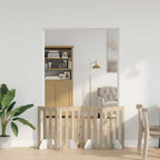 vidaXL Faltbarer Haustierzaun 4 pcs Sonoma-Eiche 201 x 38 x 70 cm