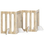 vidaXL Faltbarer Haustierzaun 4 pcs Sonoma-Eiche 201 x 38 x 70 cm