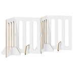 vidaXL Faltbarer Haustierzaun 4 pcs Sonoma-Eiche 201 x 38 x 70 cm