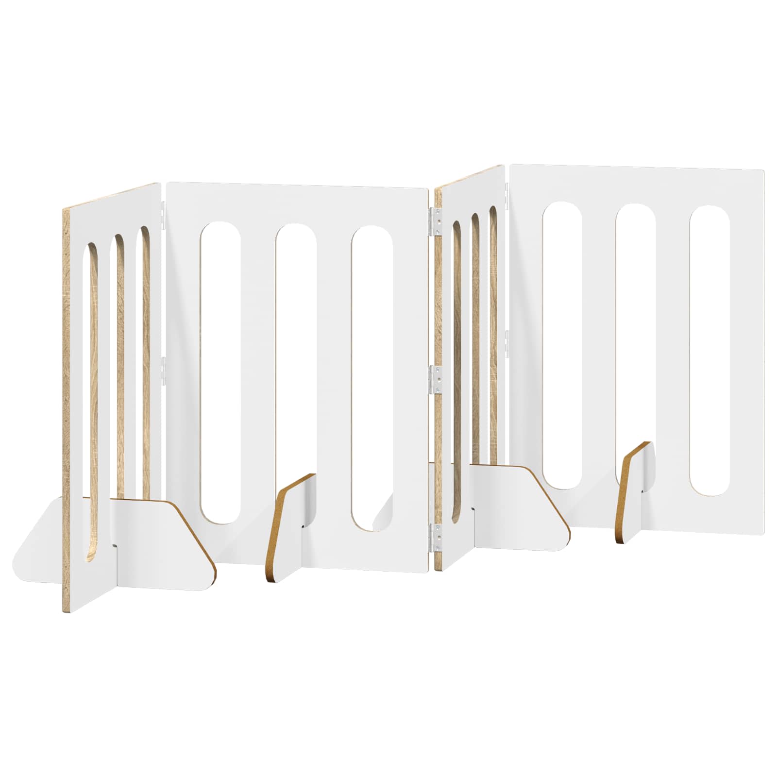 vidaXL Faltbarer Haustierzaun 4 pcs Sonoma-Eiche 201 x 38 x 70 cm