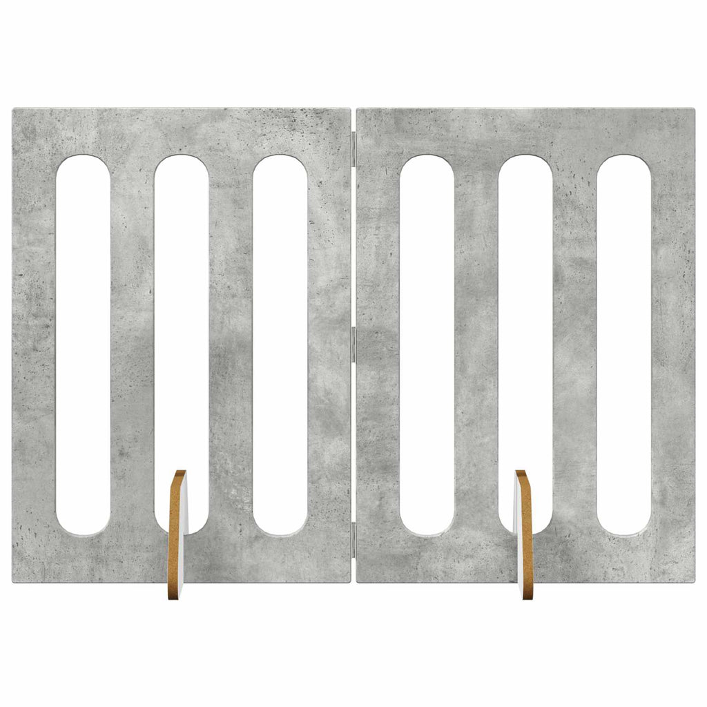 vidaXL Faltbarer Haustierzaun 2 pcs Betongrau 100,5 x 38 x 70 cm