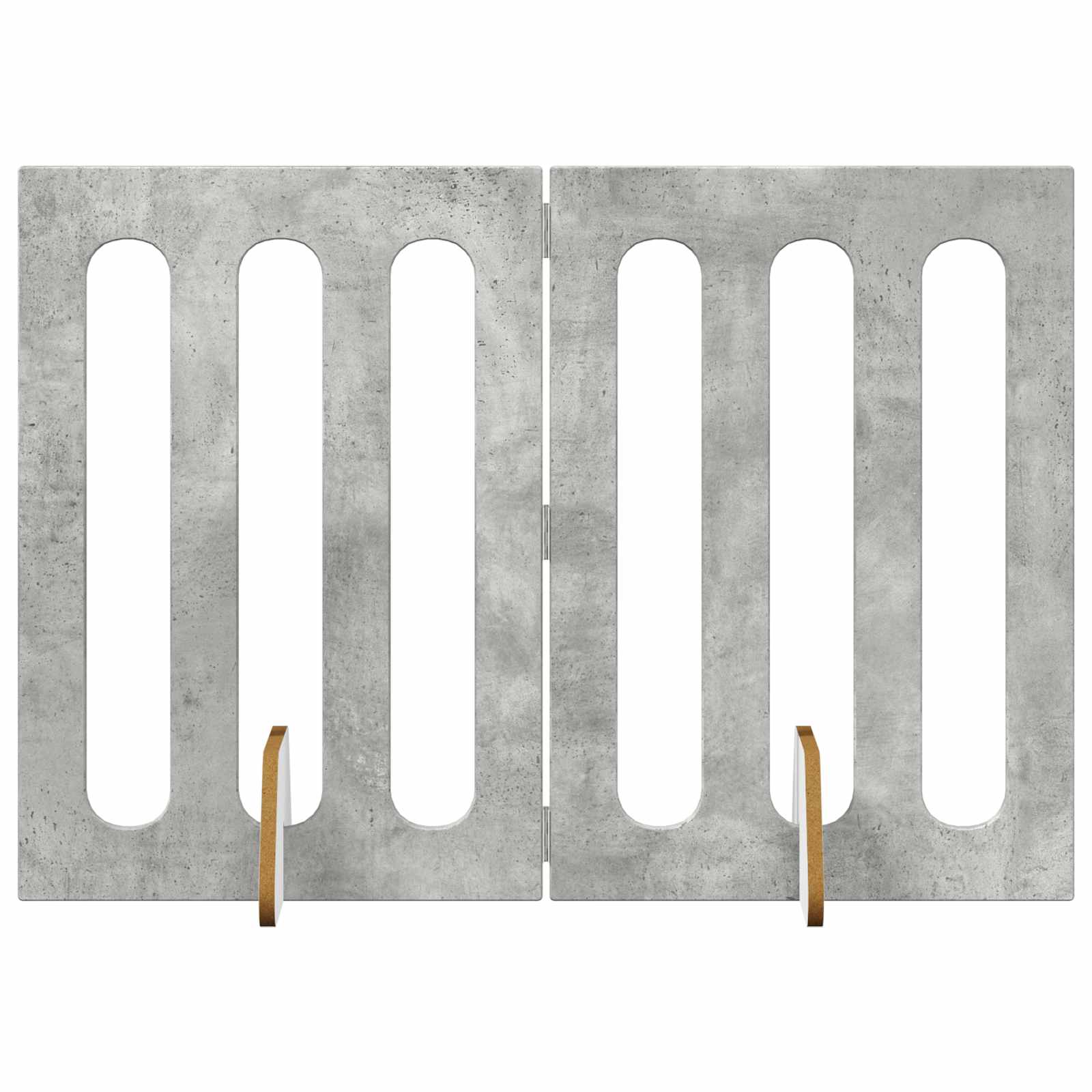 vidaXL Faltbarer Haustierzaun 2 pcs Betongrau 100,5 x 38 x 70 cm