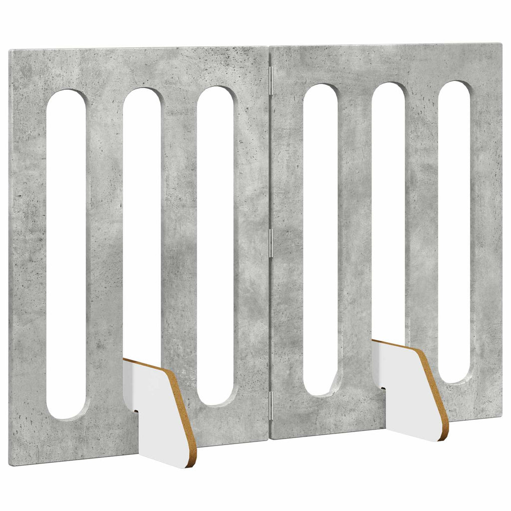vidaXL Faltbarer Haustierzaun 2 pcs Betongrau 100,5 x 38 x 70 cm