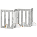 vidaXL Faltbarer Haustierzaun 4 pcs Betongrau 201 x 38 x 70 cm