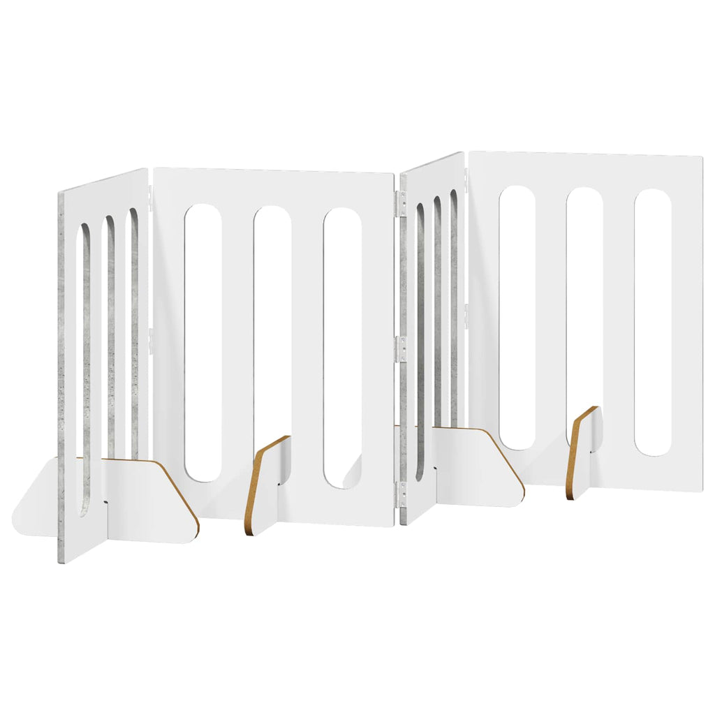 vidaXL Faltbarer Haustierzaun 4 pcs Betongrau 201 x 38 x 70 cm