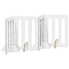 vidaXL Faltbarer Haustierzaun 4 pcs Betongrau 201 x 38 x 70 cm
