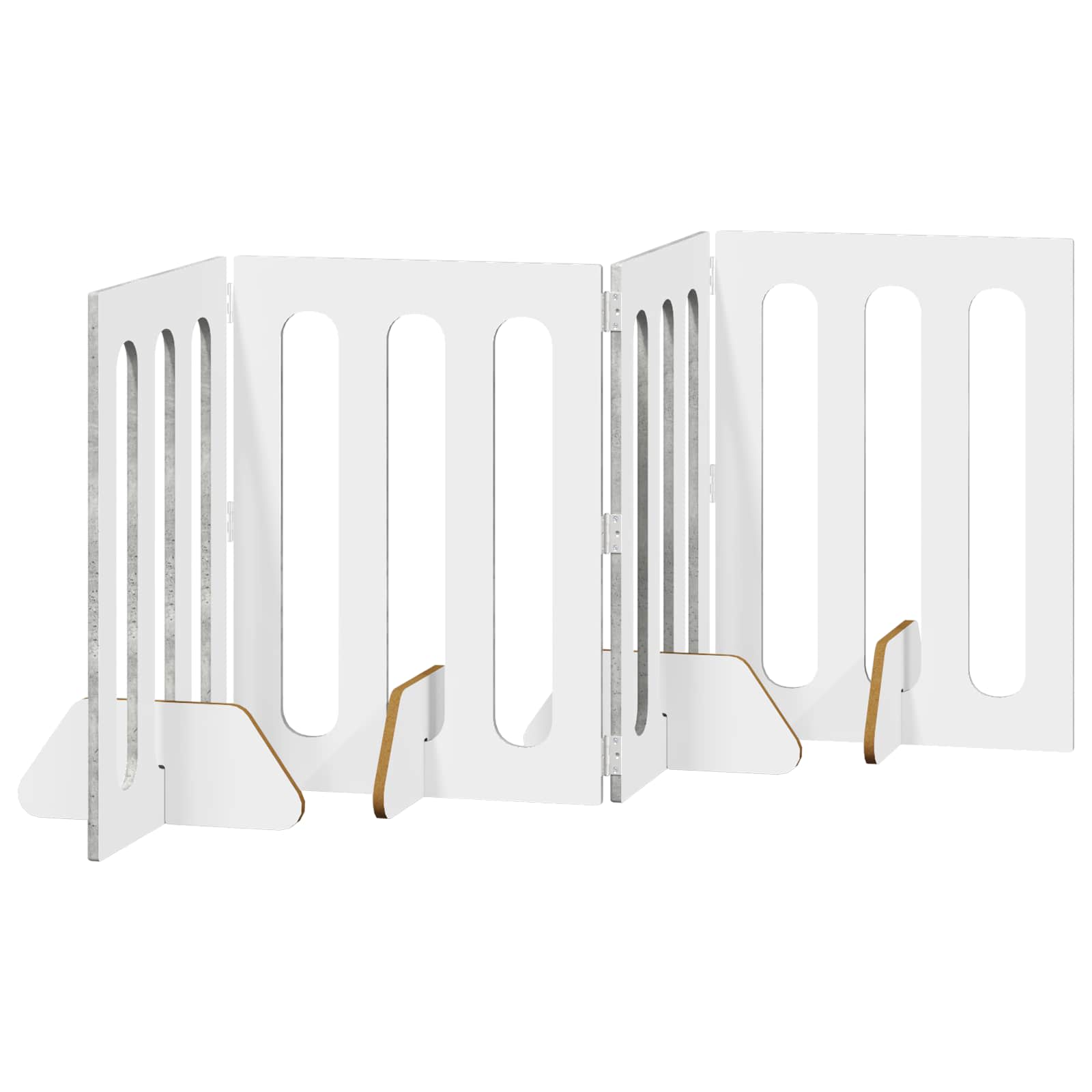 vidaXL Faltbarer Haustierzaun 4 pcs Betongrau 201 x 38 x 70 cm