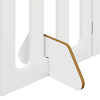 vidaXL Faltbarer Haustierzaun 2 pcs Hochglanz Weiß 100,5 x 38 x 70 cm