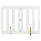 vidaXL Faltbarer Haustierzaun 2 pcs Hochglanz Weiß 100,5 x 38 x 70 cm