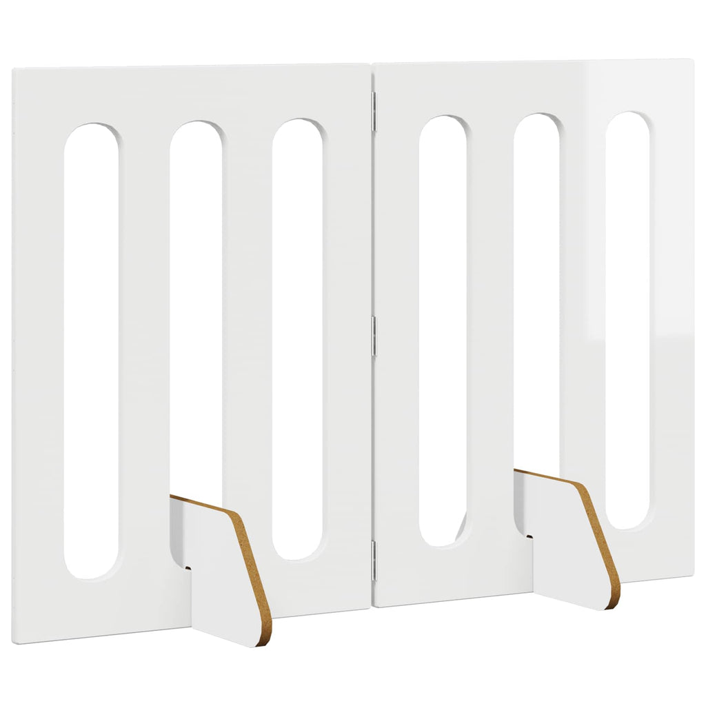 vidaXL Faltbarer Haustierzaun 2 pcs Hochglanz Weiß 100,5 x 38 x 70 cm
