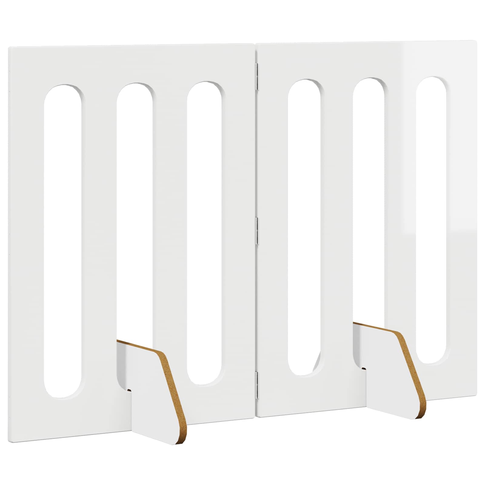 vidaXL Faltbarer Haustierzaun 2 pcs Hochglanz Weiß 100,5 x 38 x 70 cm