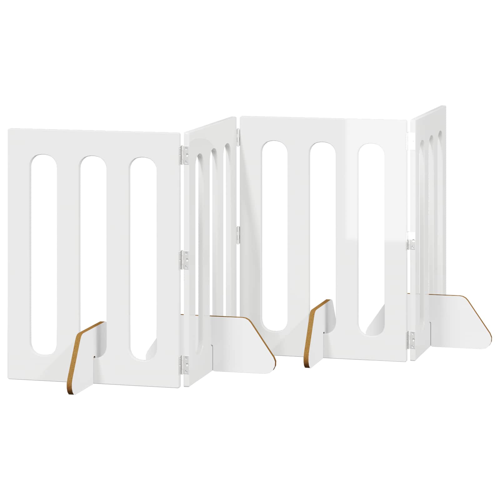 vidaXL Faltbarer Haustierzaun 4 pcs Hochglanz Weiß 201 x 38 x 70 cm